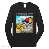 Greetings Huzz Funny Gen Z Gen Alpha Slang Meme Gift Long Sleeve Shirt thumb 0