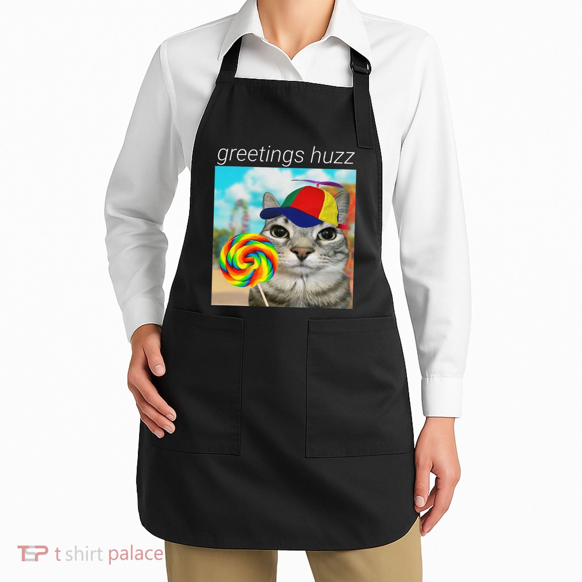 Greetings Huzz Funny Gen Z Gen Alpha Slang Meme Gift Apron