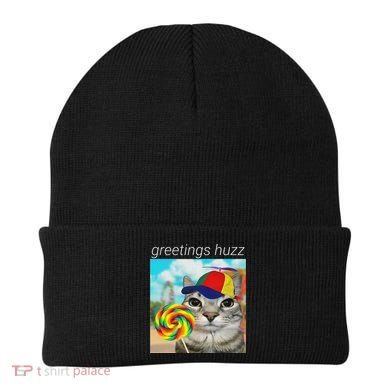 Greetings Huzz Funny Gen Z Gen Alpha Slang Meme Gift Beanie