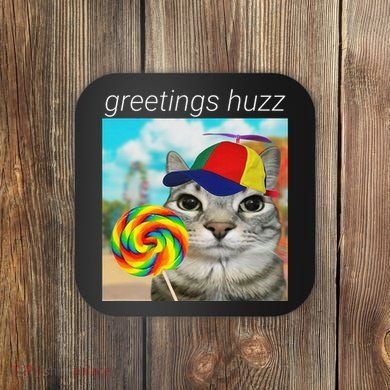 Greetings Huzz Funny Gen Z Gen Alpha Slang Meme Gift Coaster