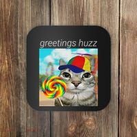 Greetings Huzz Funny Gen Z Gen Alpha Slang Meme Gift Coaster thumb 0
