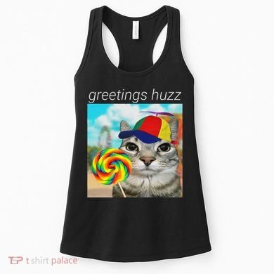 Greetings Huzz Funny Gen Z Gen Alpha Slang Meme Gift Women's Tank Top