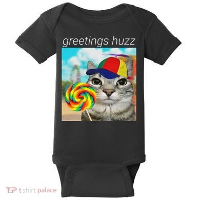 Greetings Huzz Funny Gen Z Gen Alpha Slang Meme Gift Baby Bodysuit