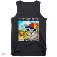Greetings Huzz Funny Gen Z Gen Alpha Slang Meme Gift Tank Top thumb 0