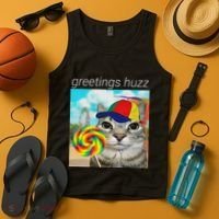 Greetings Huzz Funny Gen Z Gen Alpha Slang Meme Gift Tank Top thumb 4