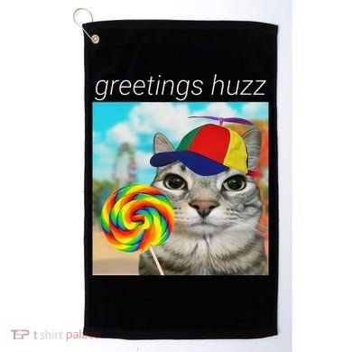 Greetings Huzz Funny Gen Z Gen Alpha Slang Meme Gift Golf Towel