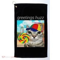 Greetings Huzz Funny Gen Z Gen Alpha Slang Meme Gift Golf Towel thumb 0