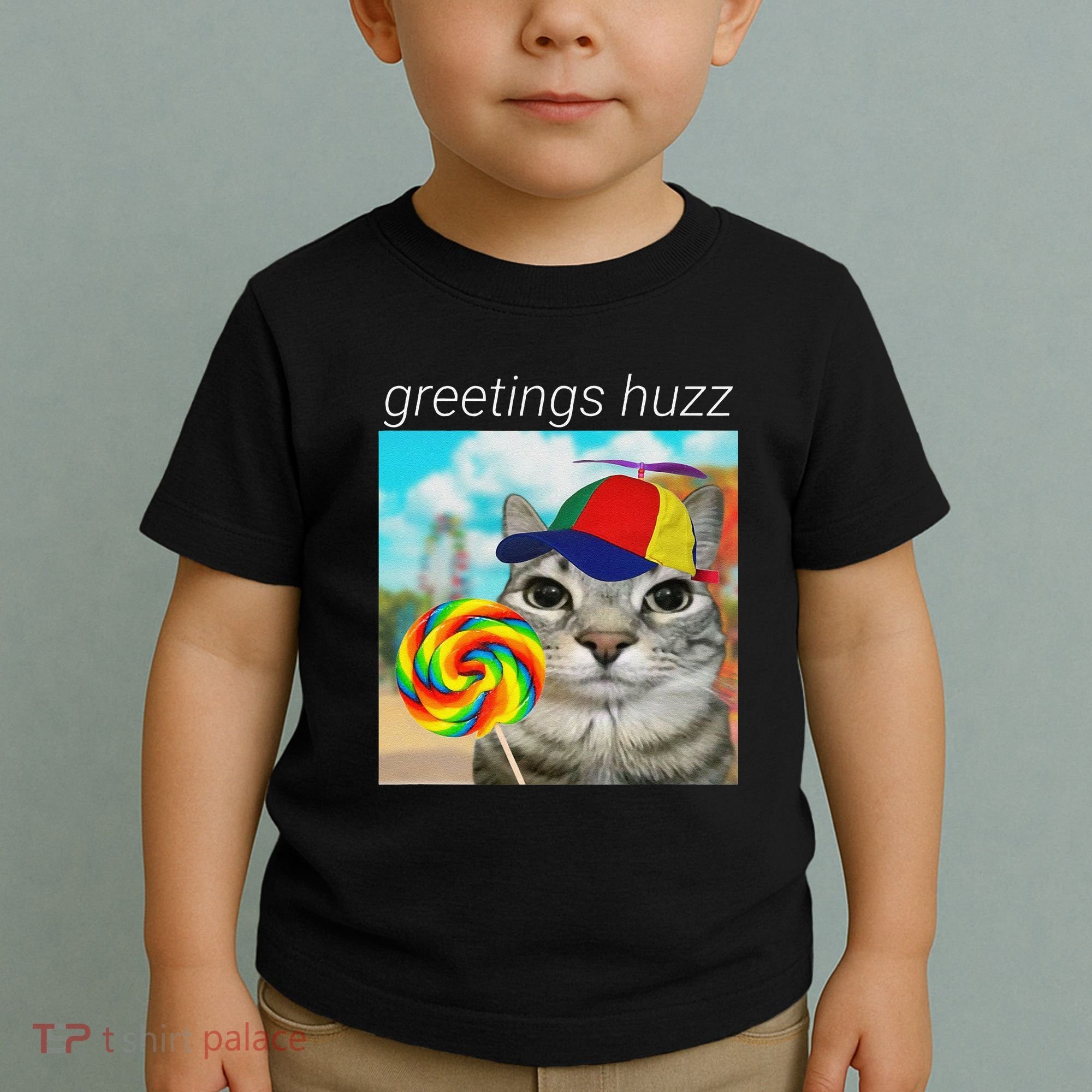 Greetings Huzz Funny Gen Z Gen Alpha Slang Meme Gift Toddler T-Shirt