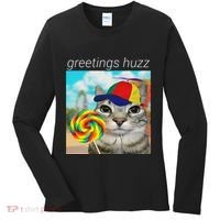 Greetings Huzz Funny Gen Z Gen Alpha Slang Meme Gift Women's Long Sleeve Shirt thumb 0
