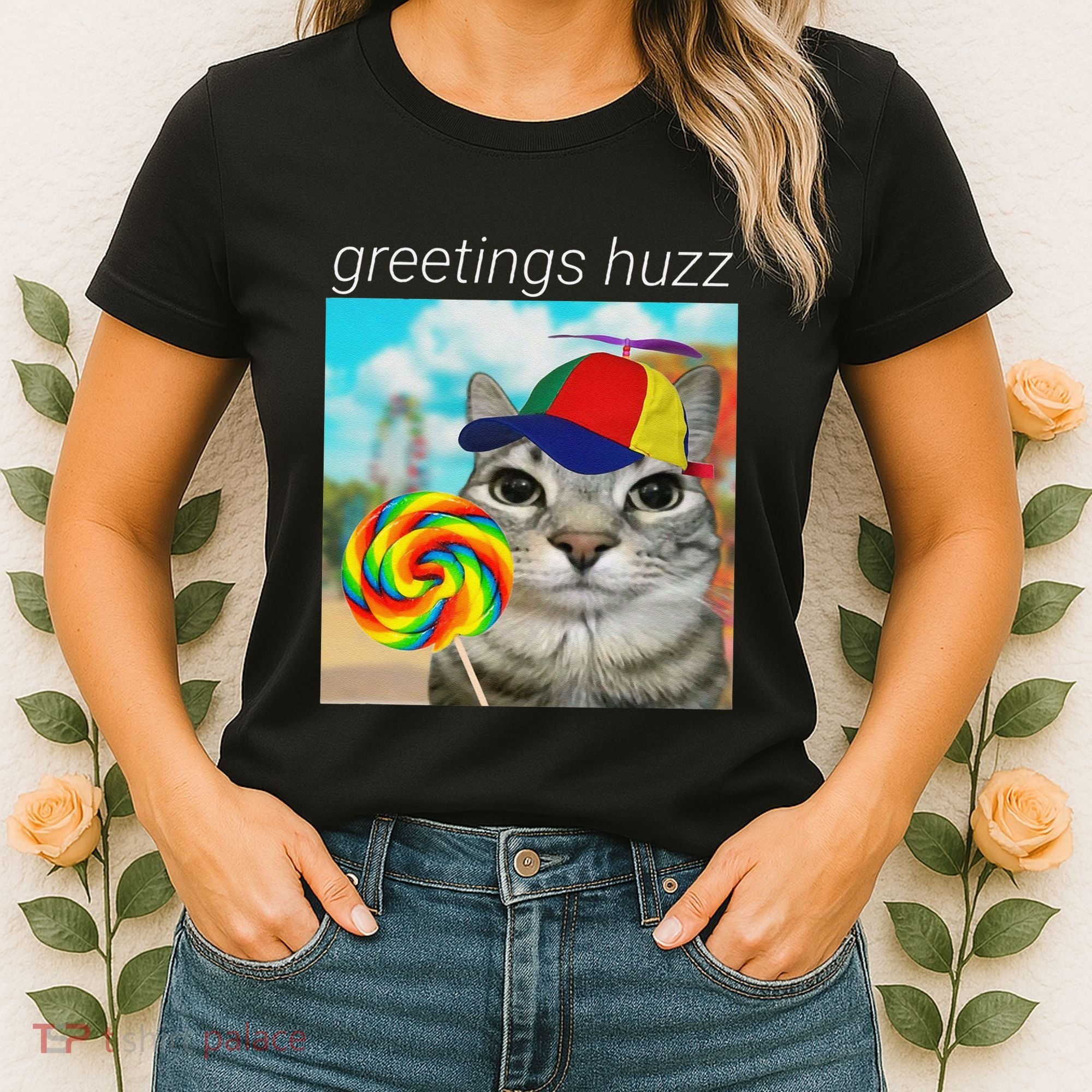 Greetings Huzz Funny Gen Z Gen Alpha Slang Meme Gift Women's T-Shirt