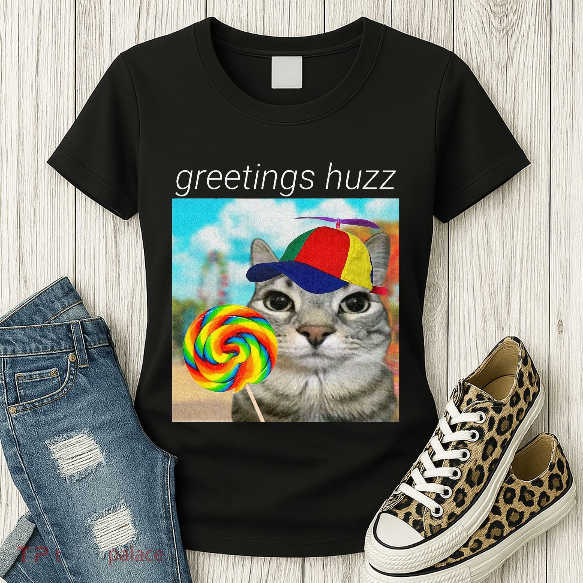 Greetings Huzz Funny Gen Z Gen Alpha Slang Meme Gift Women's T-Shirt