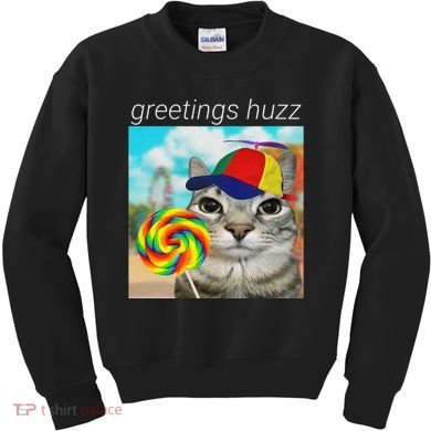 Greetings Huzz Funny Gen Z Gen Alpha Slang Meme Gift Kids Sweatshirt