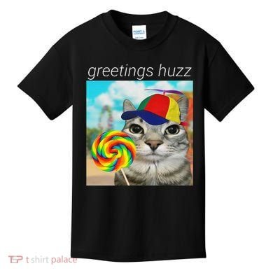 Greetings Huzz Funny Gen Z Gen Alpha Slang Meme Gift Kids T-Shirt