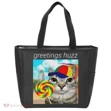 Greetings Huzz Funny Gen Z Gen Alpha Slang Meme Gift Tote Bag