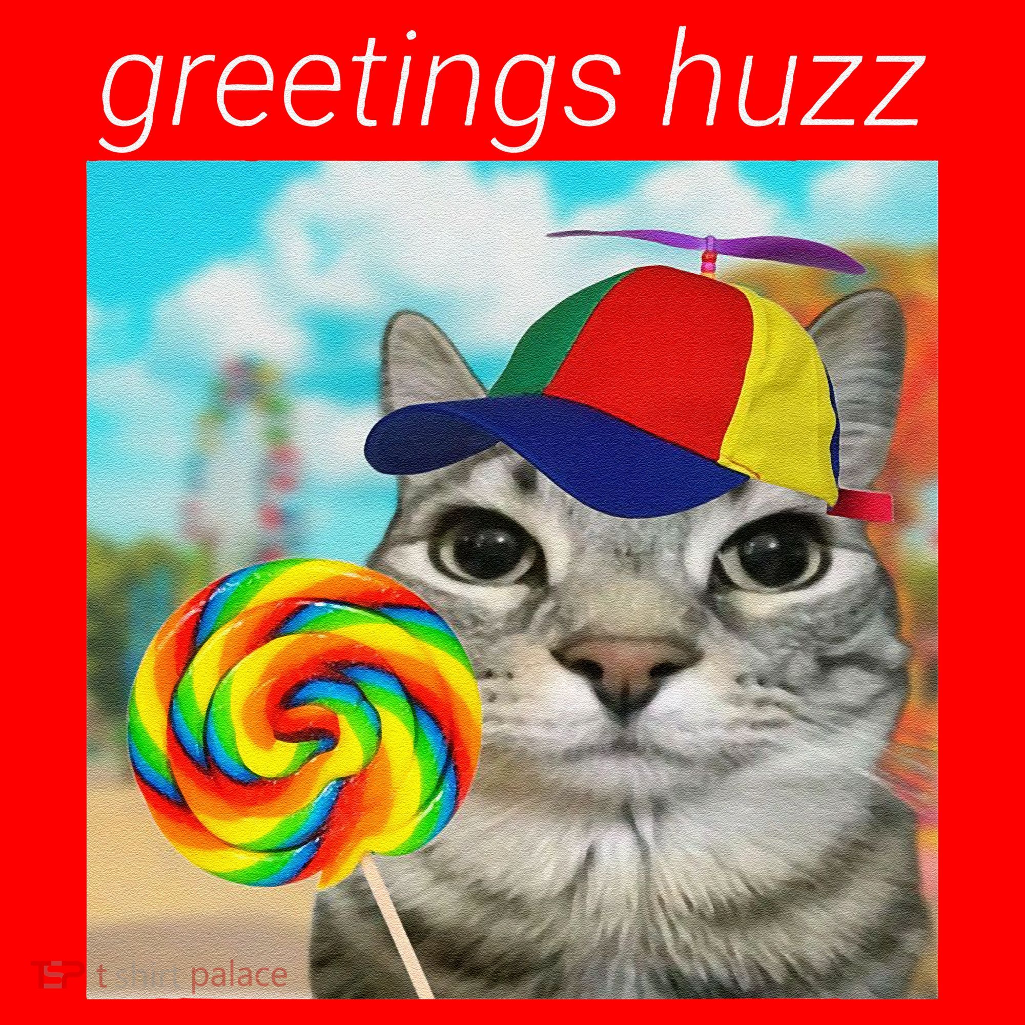 Greetings Huzz Funny Gen Z Gen Alpha Slang Meme Gift Santa Hat