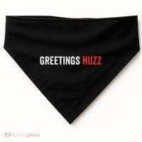 Greetings Huzz Funny Gen Z Gen Alpha Slang Viral USA-Made Doggie Bandana thumb 0