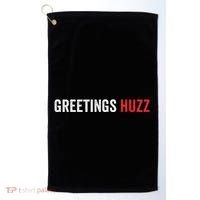 Greetings Huzz Funny Gen Z Gen Alpha Slang Viral Golf Towel thumb 0