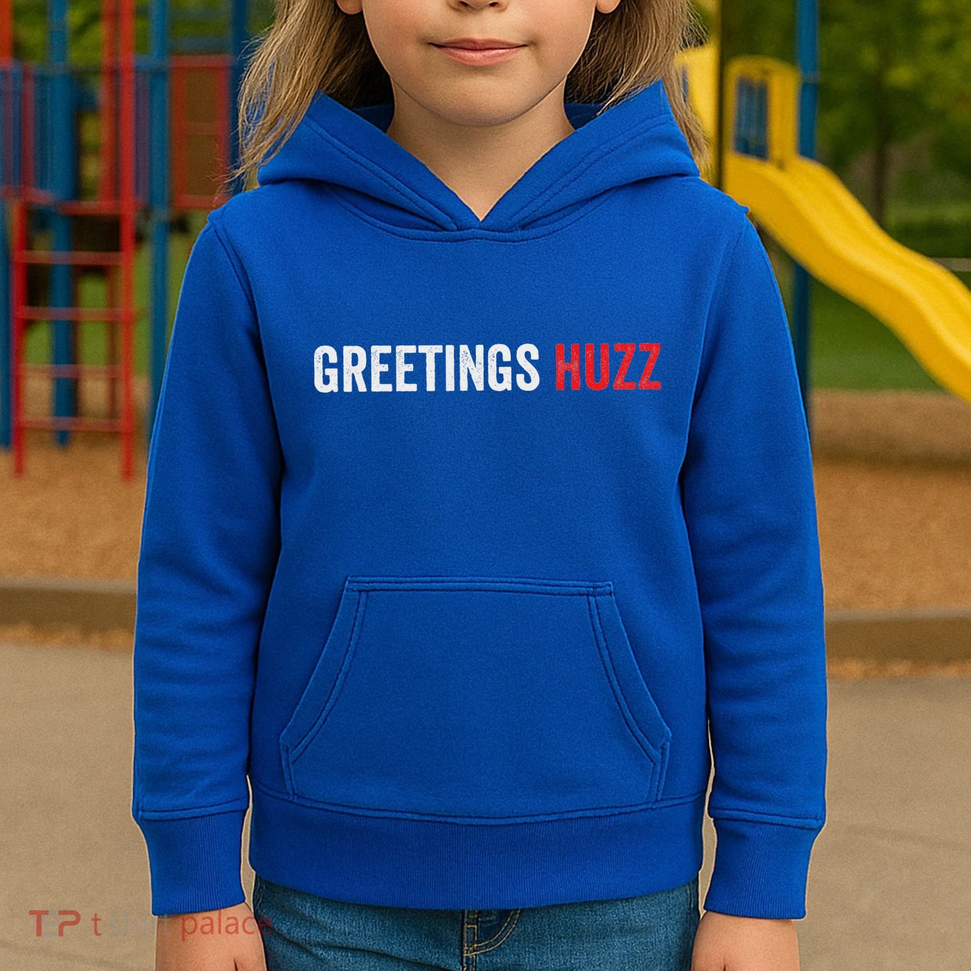 Greetings Huzz Funny Gen Z Gen Alpha Slang Viral Kids Hoodie