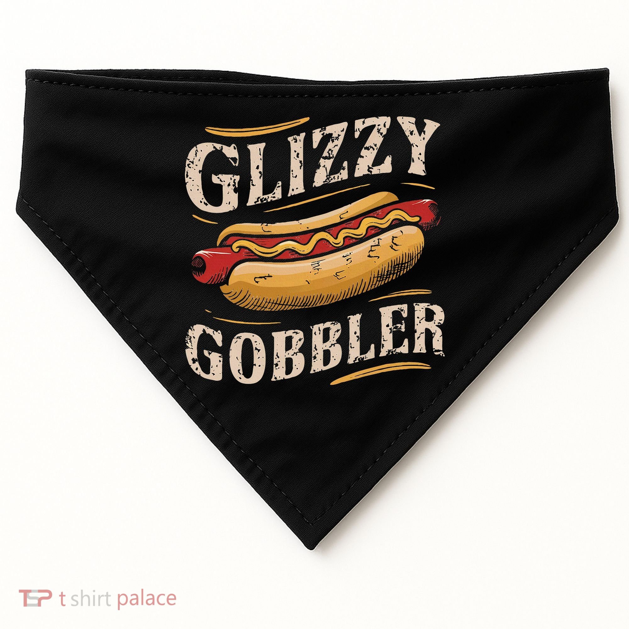 Glizzy Hot Funny Dog Gobbler Champion USA-Made Doggie Bandana