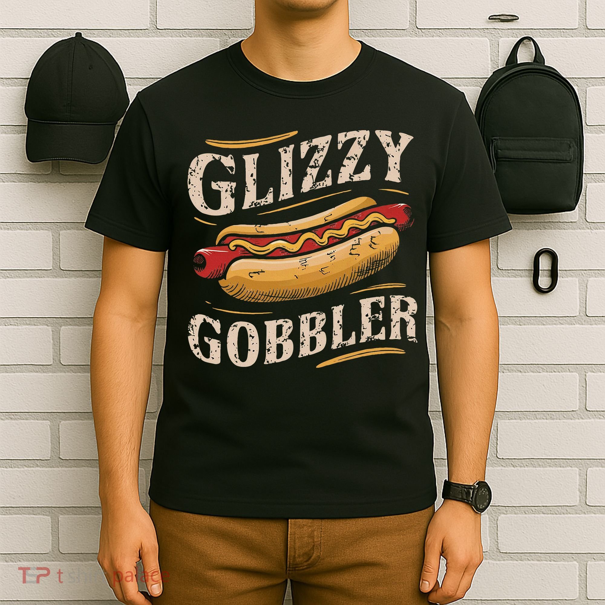 Glizzy Hot Funny Dog Gobbler Champion T-Shirt