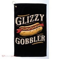 Glizzy Hot Funny Dog Gobbler Champion Golf Towel thumb 0