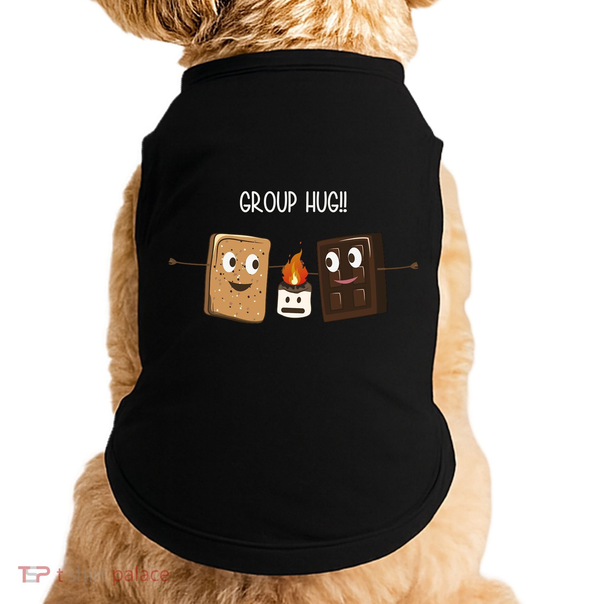 Group Hug Funny Smores Camping Roasting Outdoor Doggie Tank