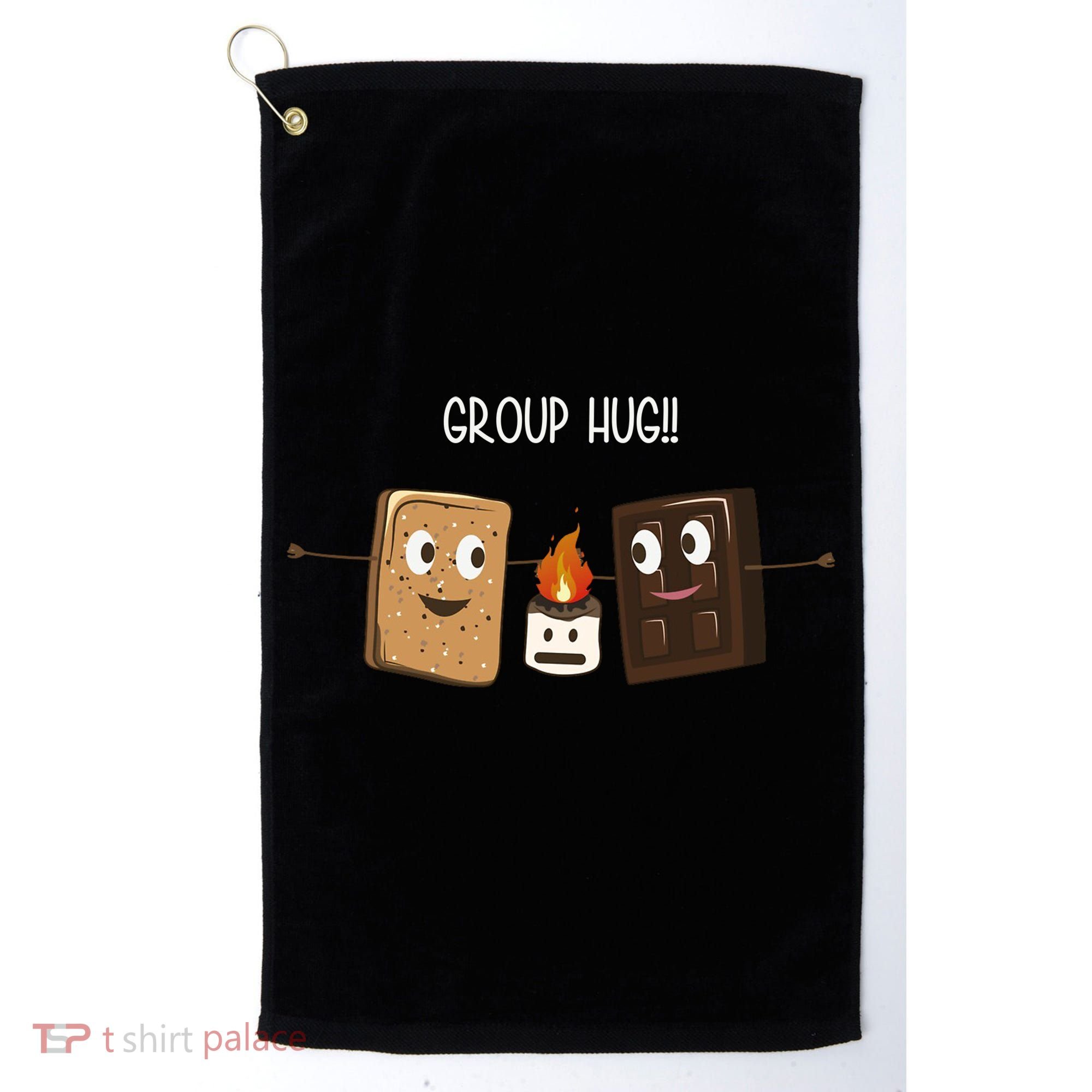 Group Hug Funny Smores Camping Roasting Outdoor Golf Towel