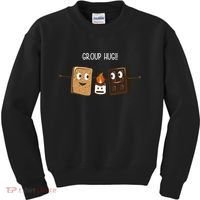 Group Hug Funny Smores Camping Roasting Outdoor Kids Sweatshirt thumb 0
