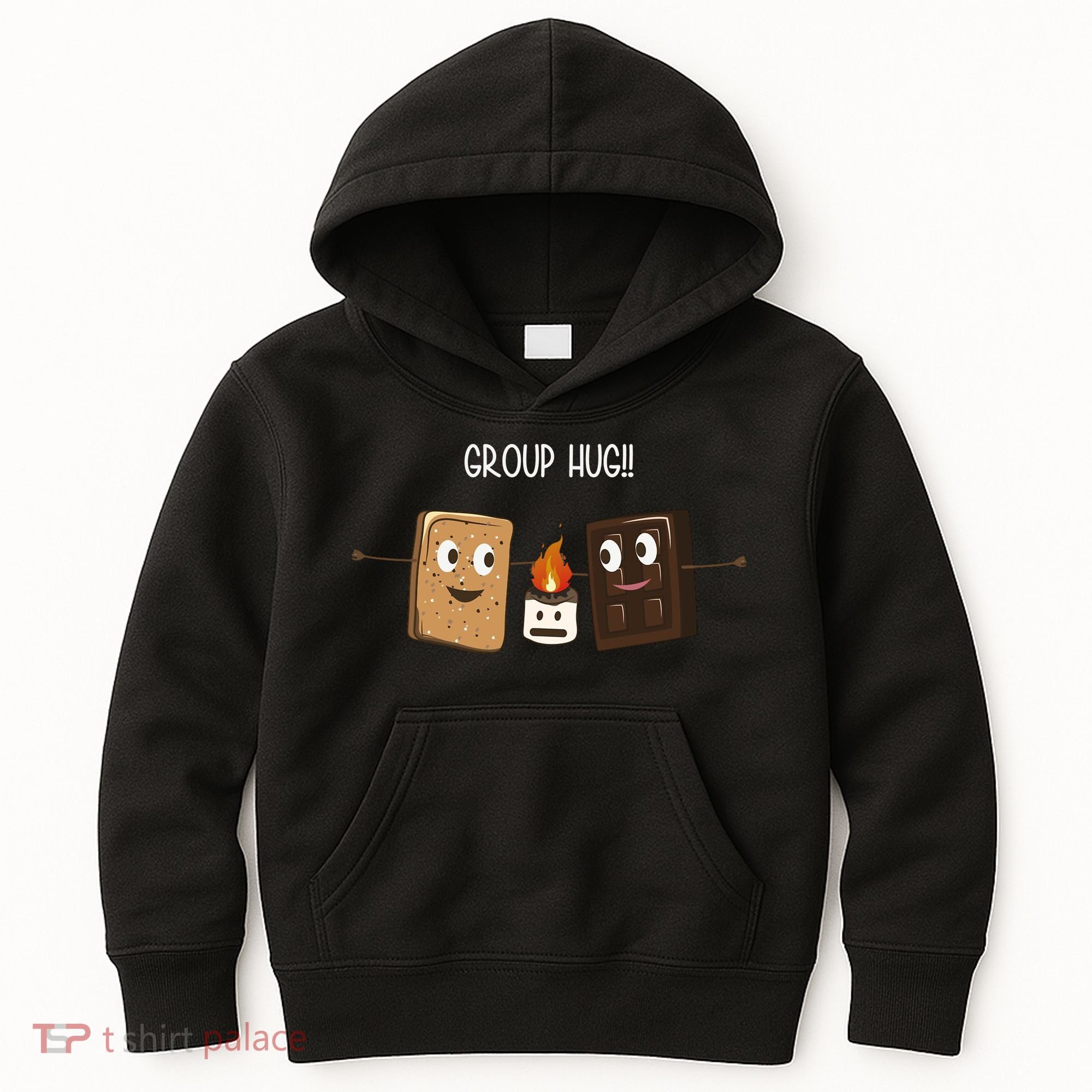 Group Hug Funny Smores Camping Roasting Outdoor Kids Hoodie