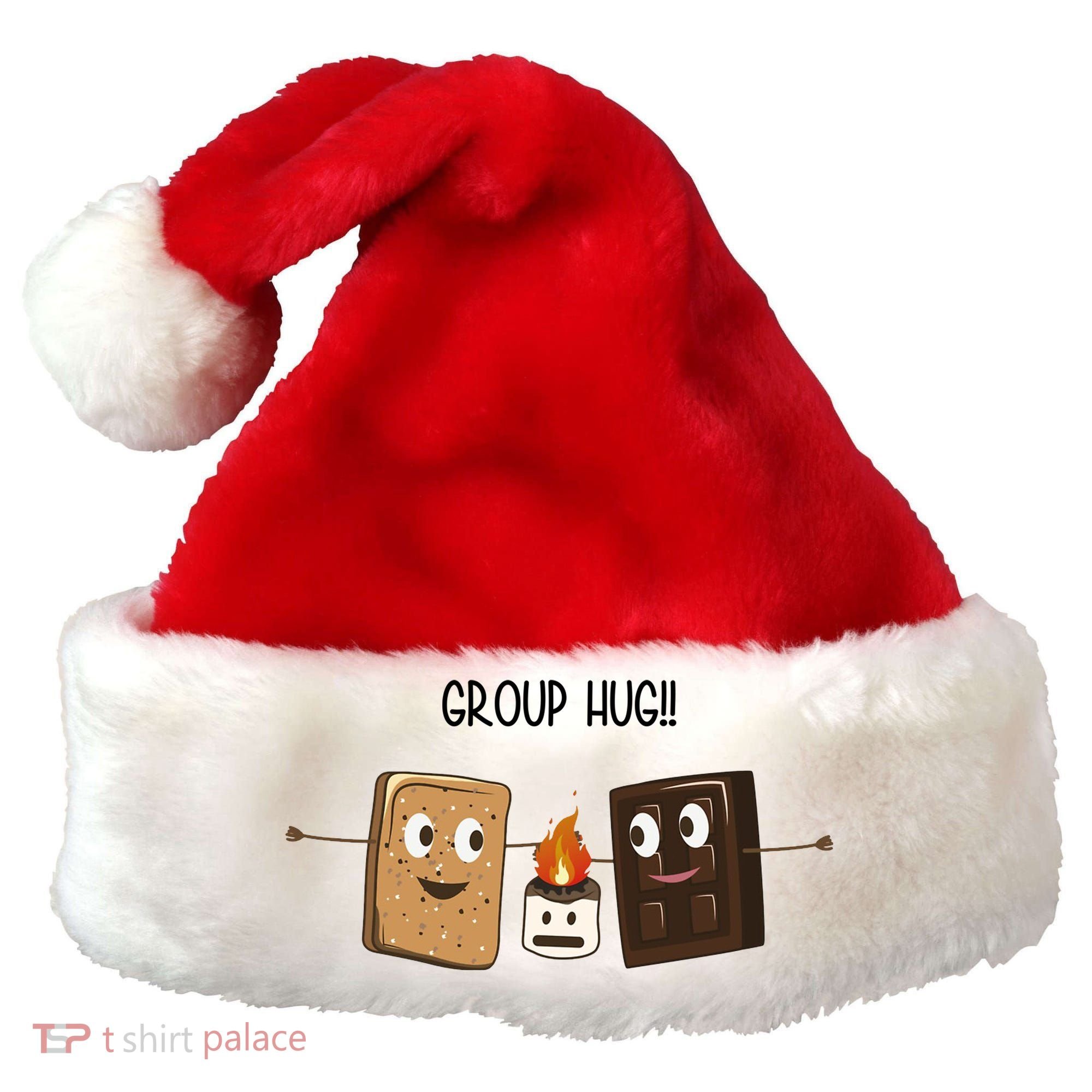 Group Hug Funny Smores Camping Roasting Outdoor Santa Hat