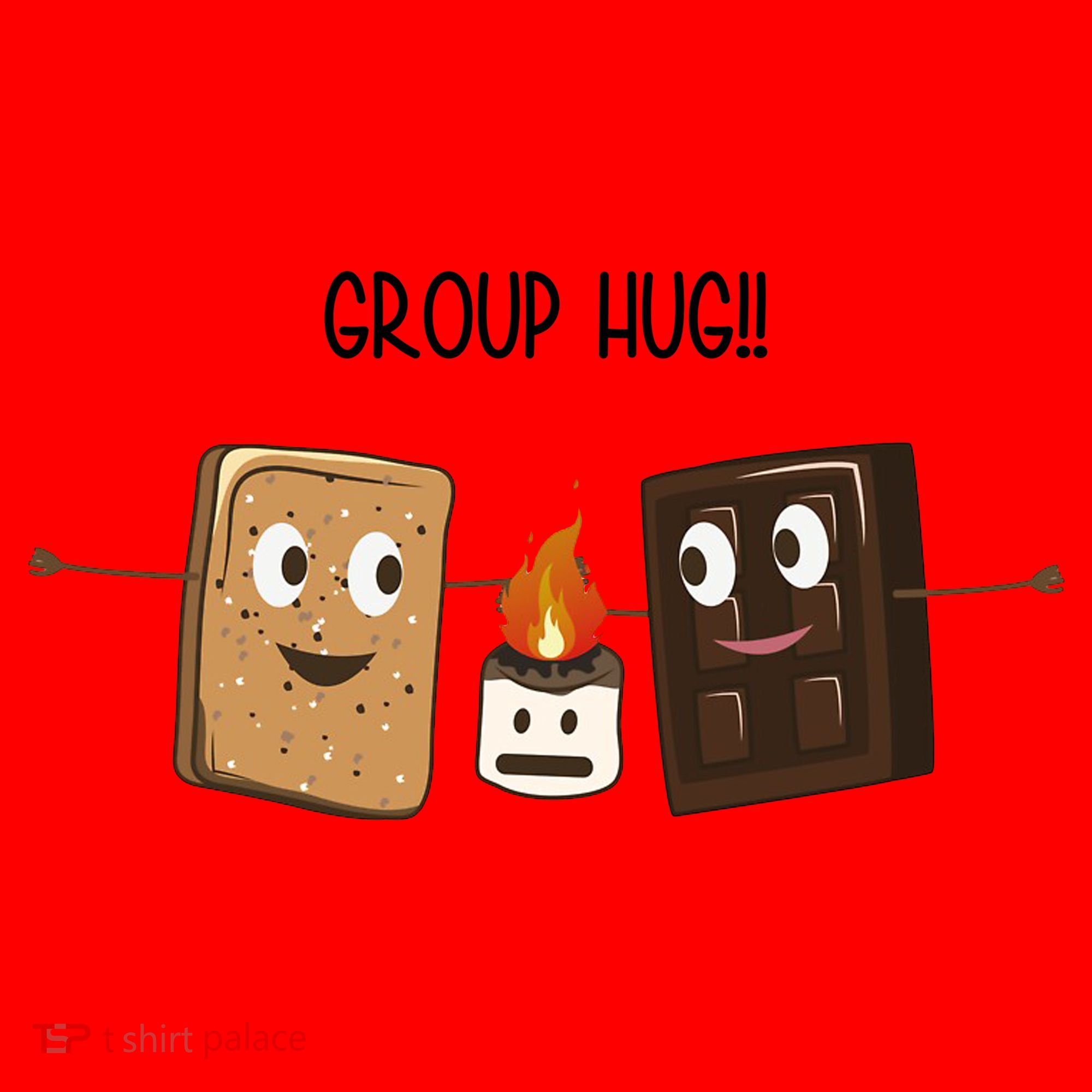 Group Hug Funny Smores Camping Roasting Outdoor Santa Hat