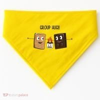 Group Hug Funny Smores Camping Roasting Outdoor USA-Made Doggie Bandana thumb 0