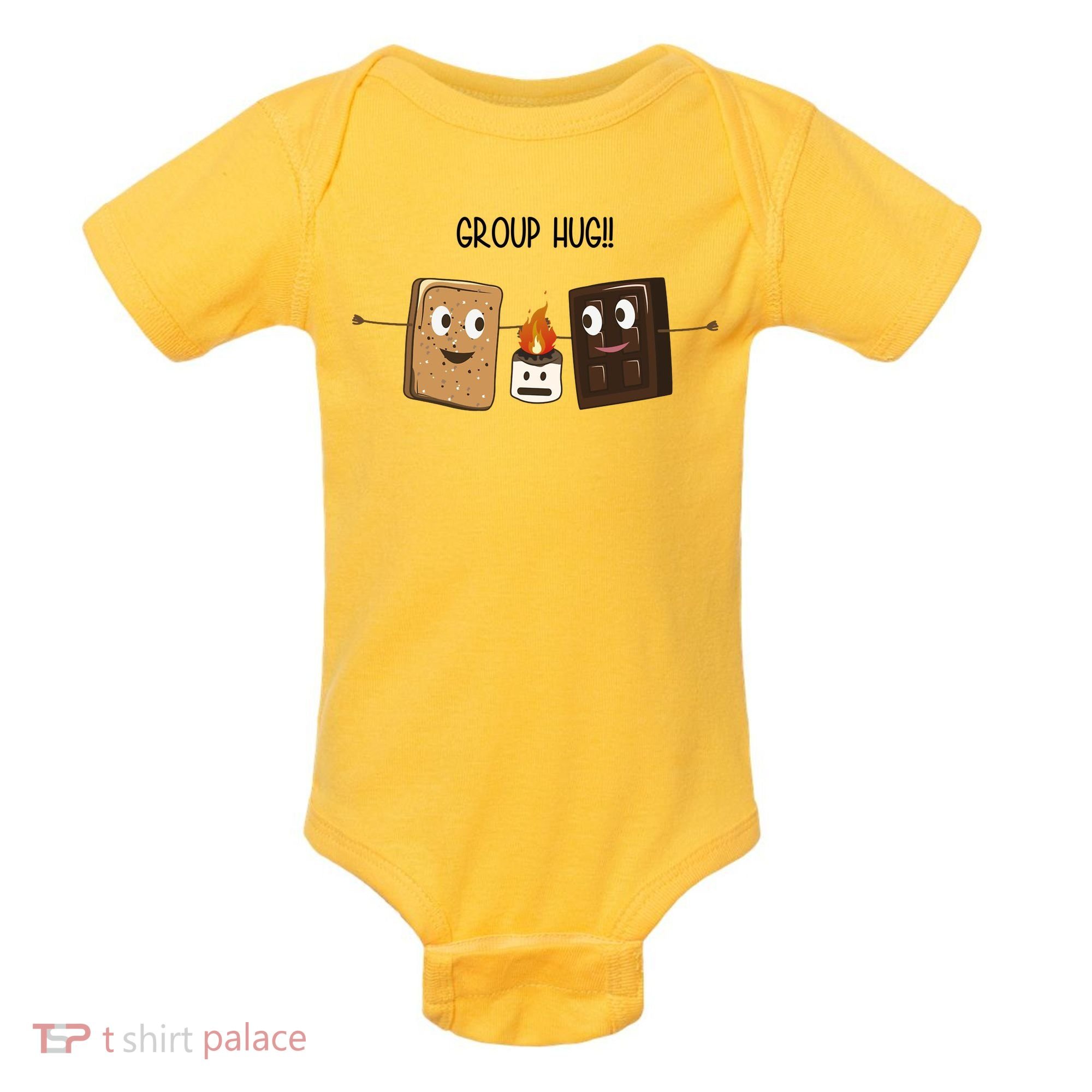 Group Hug Funny Smores Camping Roasting Outdoor Baby Bodysuit