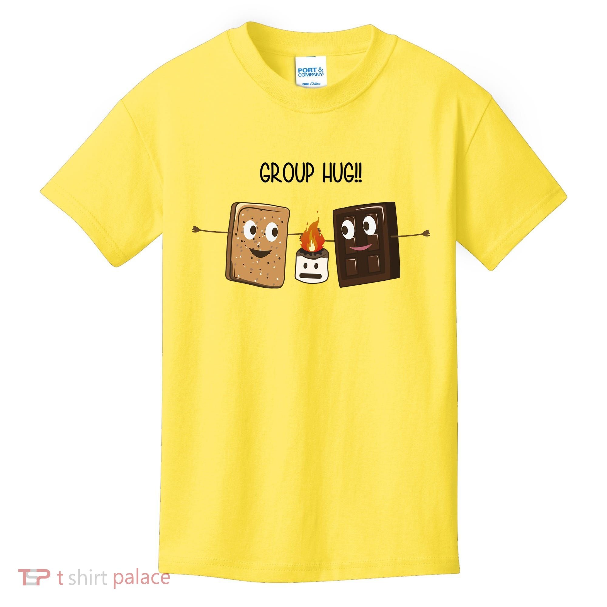 Group Hug Funny Smores Camping Roasting Outdoor Kids T-Shirt