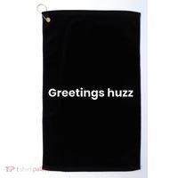 Greetings Huzz Funny Gen Z Gen Alpha Slang Meme Gift Golf Towel thumb 0