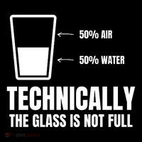 Glass Half Full Funny Technically Not Empty Sarcastic Backpack thumb 2