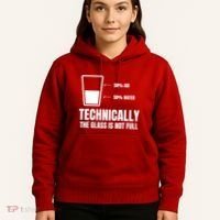 Glass Half Full Funny Technically Not Empty Sarcastic Hoodie thumb 5