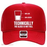 Glass Half Full Funny Technically Not Empty Sarcastic Hat thumb 0