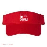Glass Half Full Funny Technically Not Empty Sarcastic Visor thumb 0