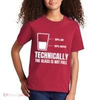 Glass Half Full Funny Technically Not Empty Sarcastic Kids T-Shirt thumb 2
