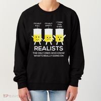 Glass Half Full Half Empty Funny Realists Philosophy Women's Sweatshirt thumb 0