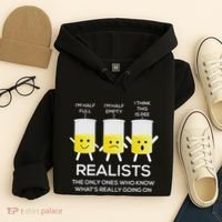 Glass Half Full Half Empty Funny Realists Philosophy Hoodie thumb 4