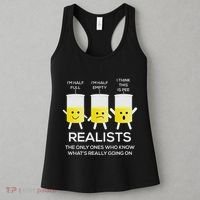 Glass Half Full Half Empty Funny Realists Philosophy Women's Tank Top thumb 3