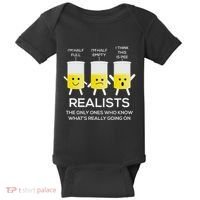 Glass Half Full Half Empty Funny Realists Philosophy Baby Bodysuit thumb 0