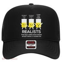 Glass Half Full Half Empty Funny Realists Philosophy Hat thumb 0