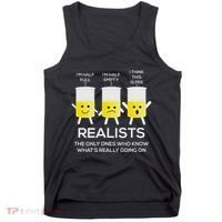Glass Half Full Half Empty Funny Realists Philosophy Tank Top thumb 0