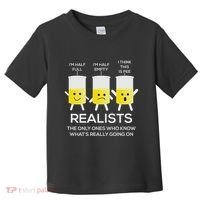 Glass Half Full Half Empty Funny Realists Philosophy Toddler T-Shirt thumb 0