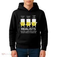 Glass Half Full Half Empty Funny Realists Philosophy Kids Hoodie thumb 4