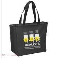 Glass Half Full Half Empty Funny Realists Philosophy Tote Bag thumb 2