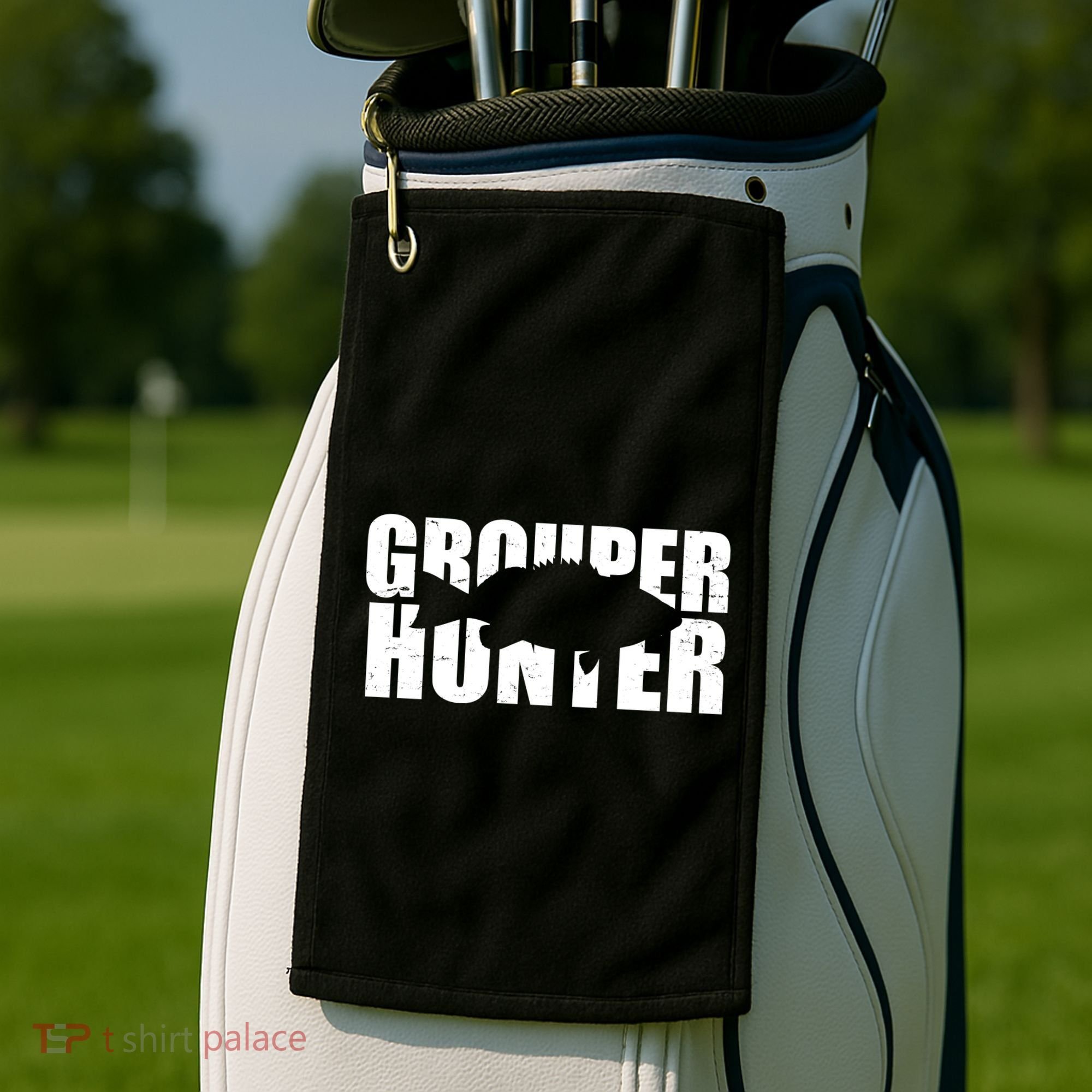 Grouper Hunter Fish Golf Towel